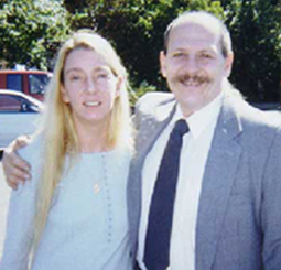 Scott, now a family man, with his wife  Sue
